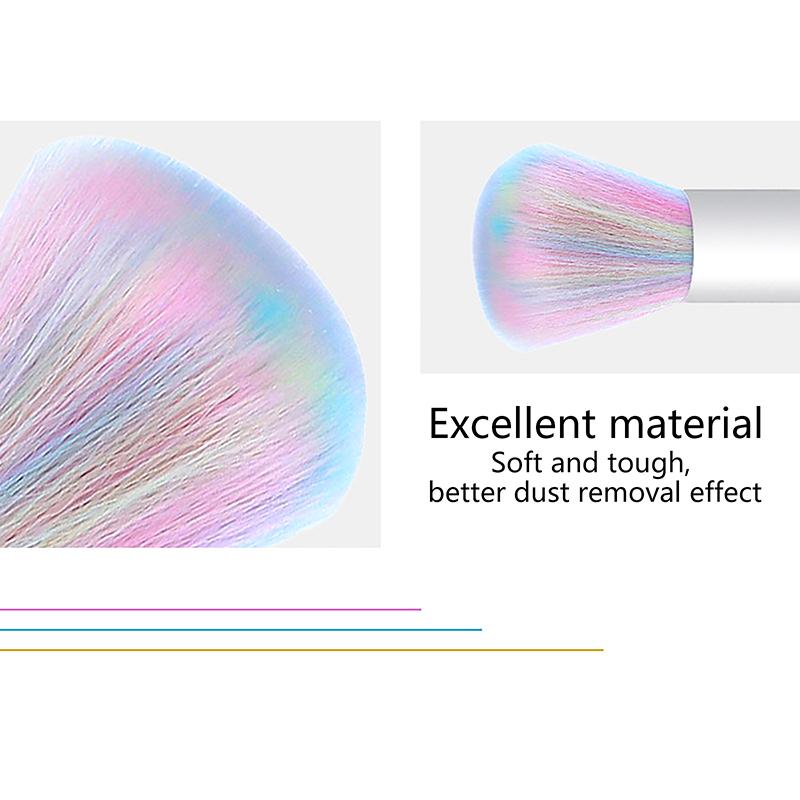 Nail Cleaning Dust Brush Makeup Brush Metal Handle Nail Paint Gel Dust Cleaning Brush Make Up Nail Art Uv Powder Remover Brush
