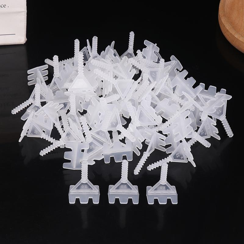 Hot 50/100Pcs Ceramic Tile Leveling System Base Plate Tile Spacers Leveling System Clips Wedge Floor Wall Gap Leveling System