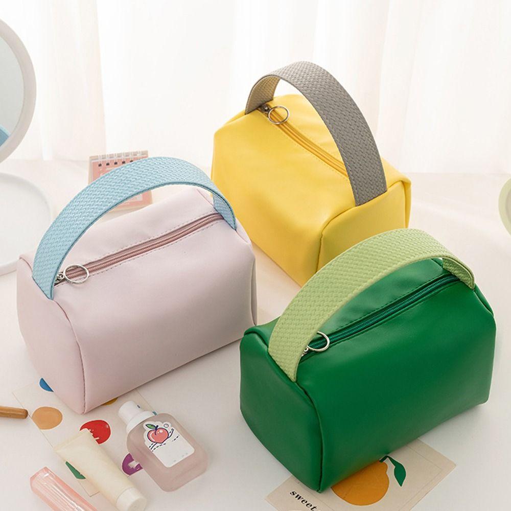 with Handle Makeup Organizer PVC Toiletry Storage Organizer New Make Up Pouch  for Women