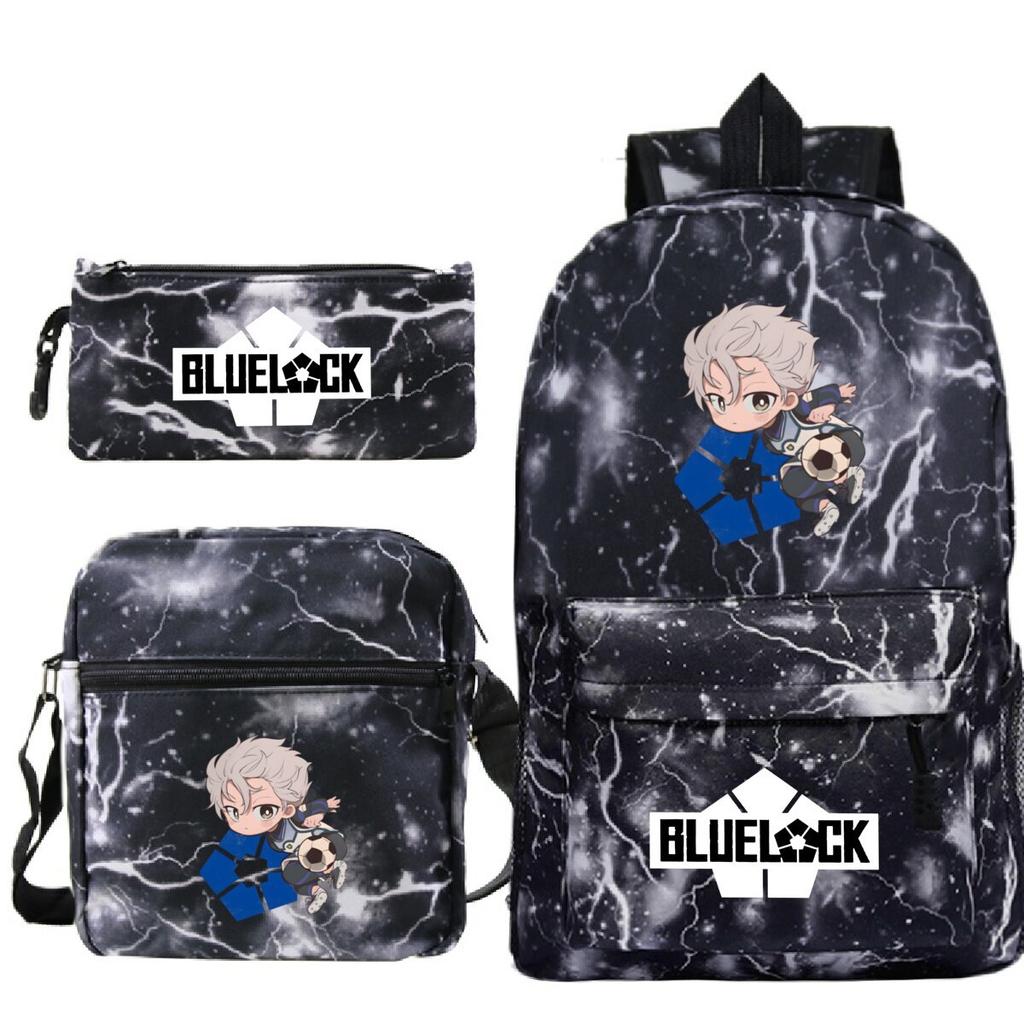 Japanese Cartoon Peripheral Printing Children'S Schoolbag, Primary And Secondary School Student Stationery Set, Shoulder Backpack Three-Piece Set