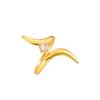 Anello aperto regolabile in acciaio inossidabile con zirconi