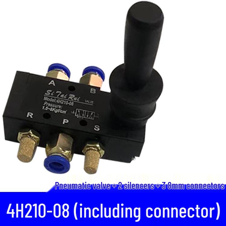 Pneumatic Hand Valve 4H210-08: Two-Position, Five-Way Control for Engraving Machine Tool