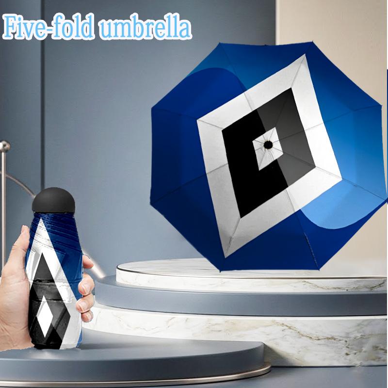 Hsv Stadium Lights Mini Five-Fold Lightweight Umbrella, Eight-Bone Frame, for Home Travel and Outdoor Use in Any Season Fan Gifts