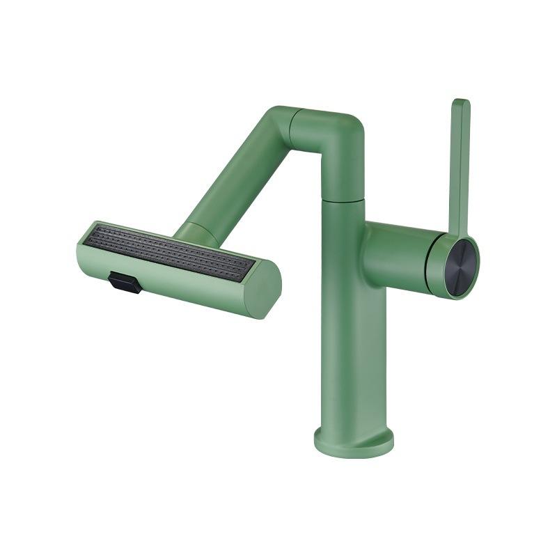 Tuqiu Green Rainfall Basin Faucet Bathroom Sink Faucet Multi functions Rotation Sink Faucet Basin Tap Hot Cold Mixer Tap Crane