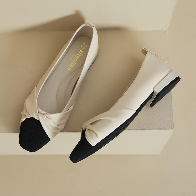 

Модный дизайнер Абрикосовые и черные лоферы Женские туфли смешанного цвета для офиса Балетки с перекрученным бантиком Мэри Джейн OL Дамские элегантные балетки 35 чёрный