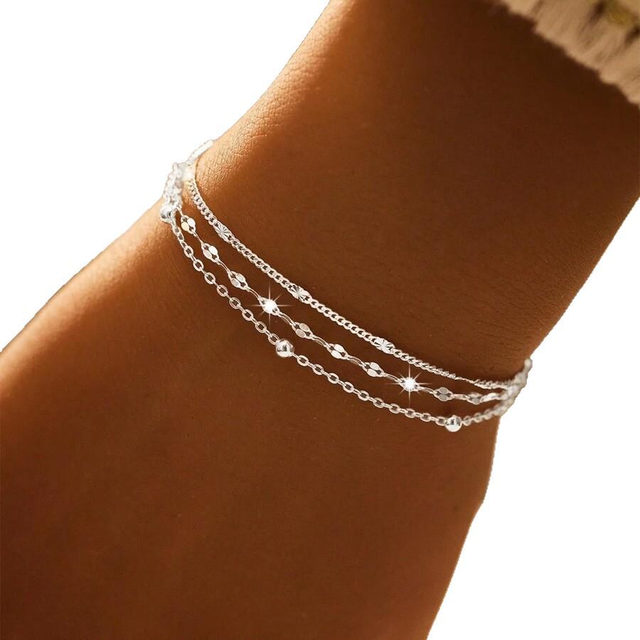 Cross-Border Fashion Multi-Layer Lip Chain Bracelet for Women - Exquisite Stackable Ornament