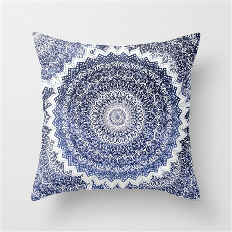 Geometric Cushion Cover Sofa Throw Pillow  Home Decoration Boho Mandala Flower