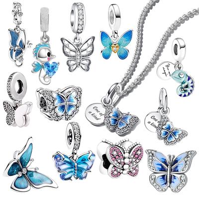 Butterfly Series Charm Bead Applicable To Original Jewelry &Diy Making Women Unique Bracelet Bangle Jewelry Fine Gift