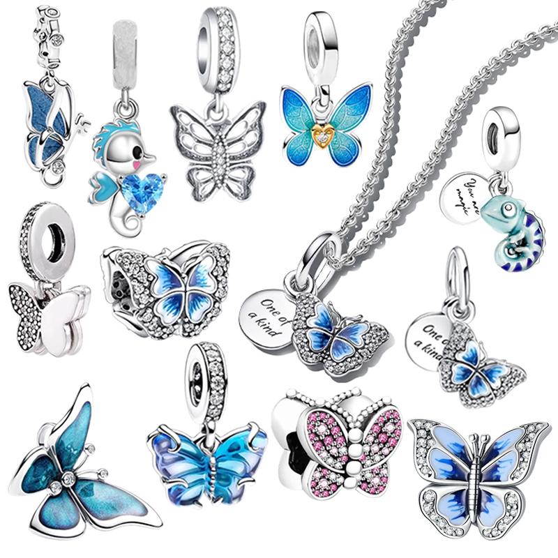 Butterfly Series Charm Bead Applicable To Original Jewelry &Diy Making Women Unique Bracelet Bangle Jewelry Fine Gift