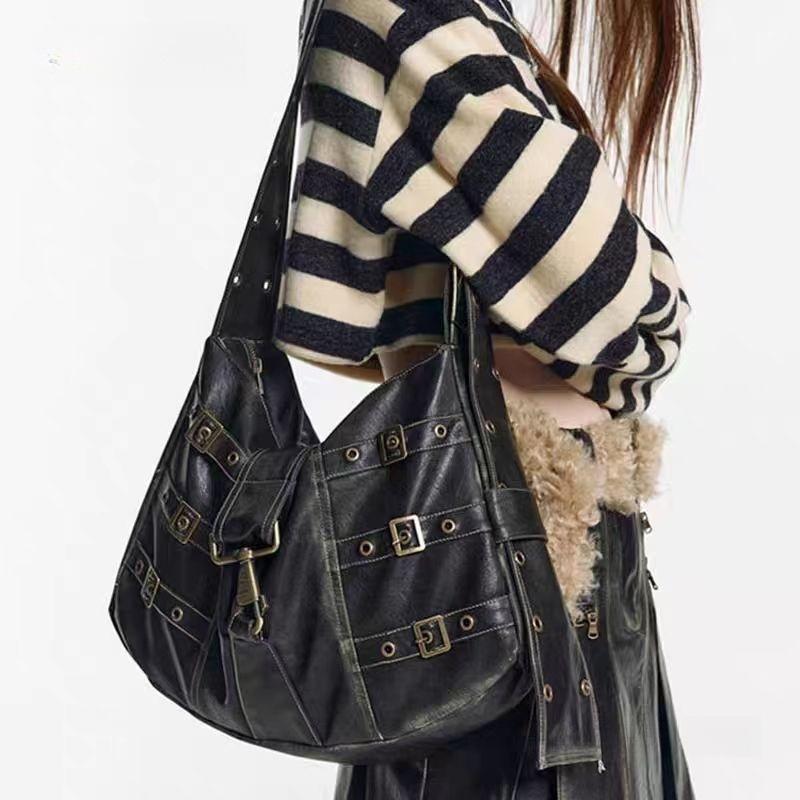 Retro 2024 Heavy Metal Punk Wide Strap Tote Bag