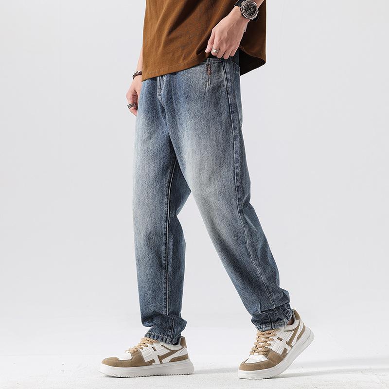 Men's Daddy Pants American High Street Retro Washed Jeans Men's Versatile Trend Loose Straight Casual Pants