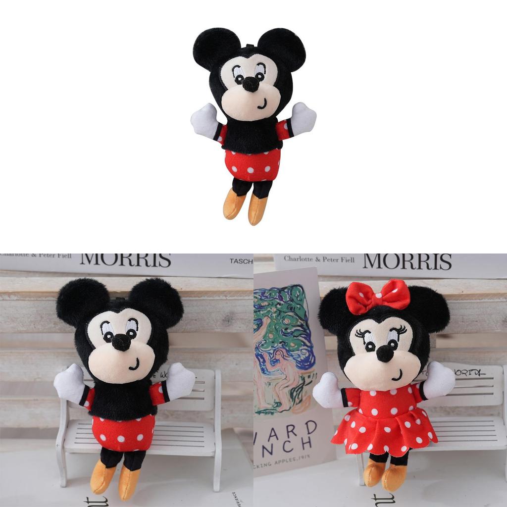 Mickey Minnie Maus Plüsch Schlüsselanhänger Mit PP-Baumwollfüllung Für Taschen Dekoration Und Geschenk