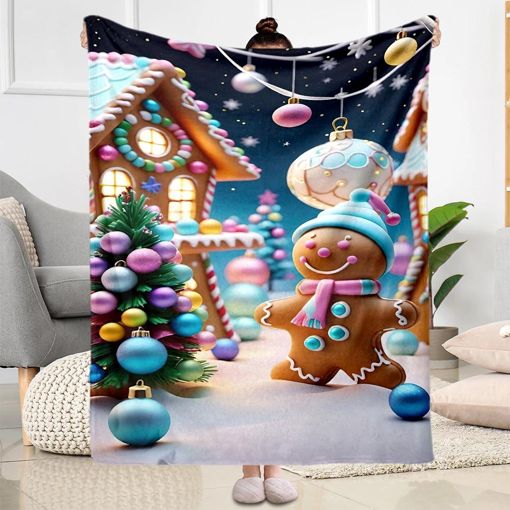 Christmas 168 Blanket Comfortable Suitable for Livingroom Sofa Seaside Four Seasons Multipurpose Stylish Decor Gifts For Family Or Friends