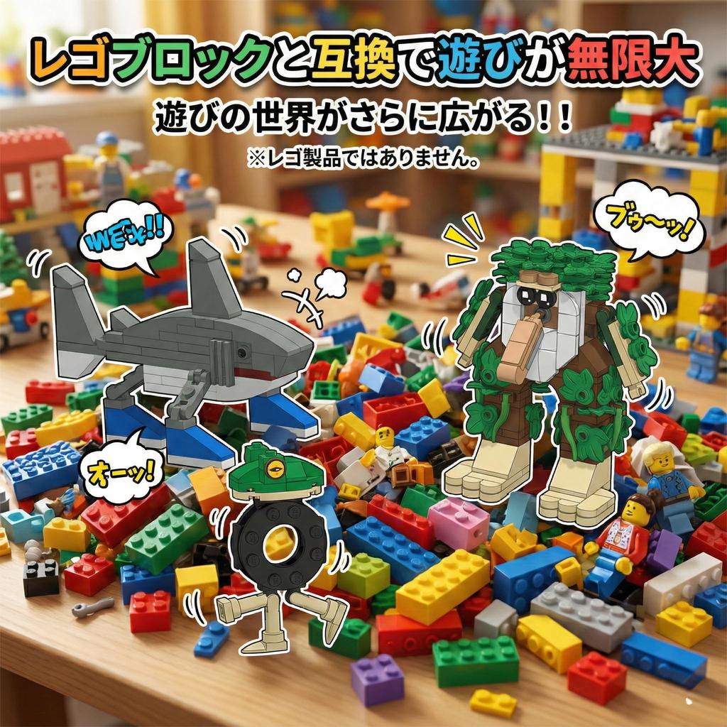 GOKEI Tung Tung Tung Sahur Building Blocks, Set of 6, Compatible with LEGO 2025 Minifigures, Italian Brainrot Tralalero, Christmas Present