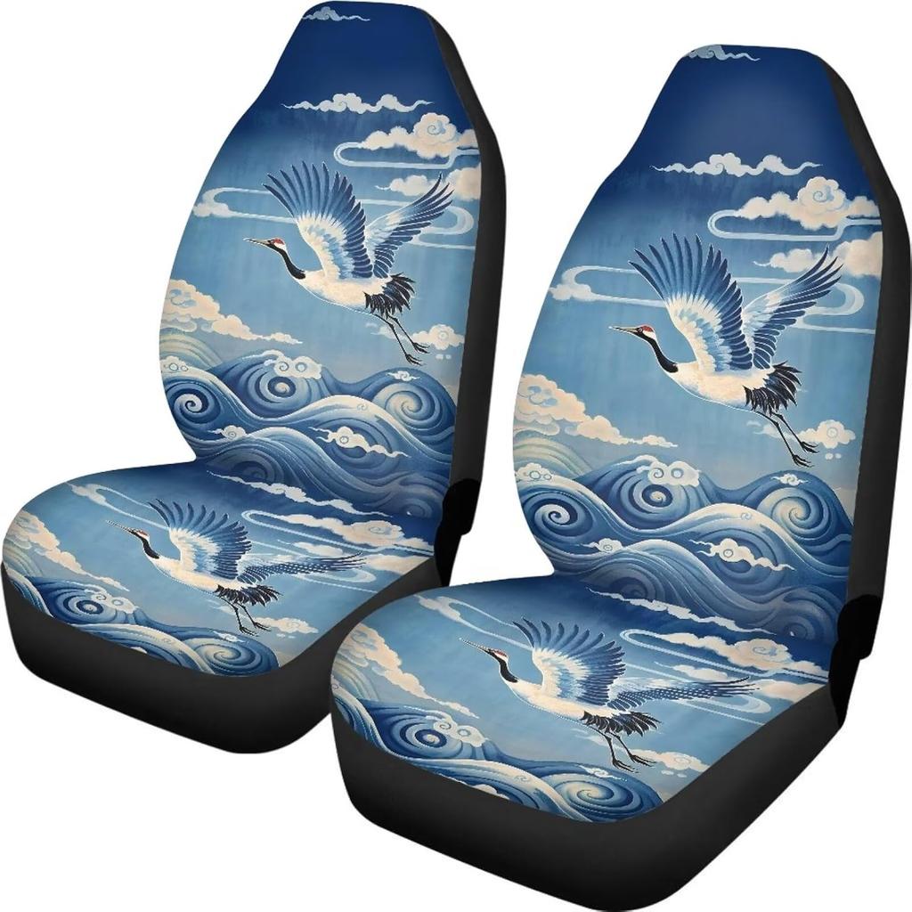 Talayituse Boho Dragonfly Print Car Seat Covers Set of 2, Breathable Front Bucket Seats Protector Auto Interior Accessories Decor Universal for Truck