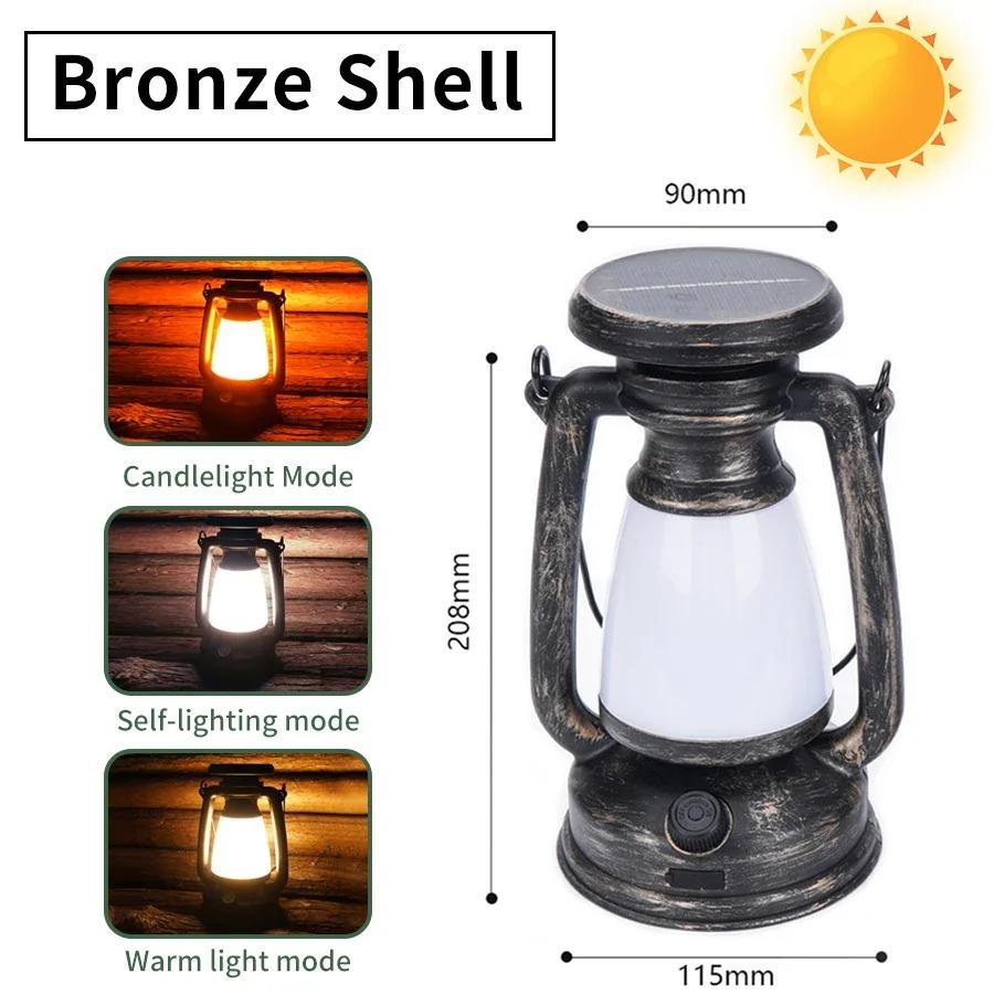 Solar Camping Lights - Ambient Light, Vintage Horse Lamp, LED Table Lamp, Picnic Hanging Lantern, Outdoor Decorative Lanterns