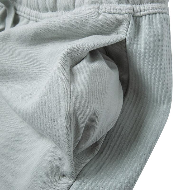 Adidas Jednobarevné ležérní pletené sportovní kalhoty s manžetou Pánské kalhoty Šedozelené IQ3413