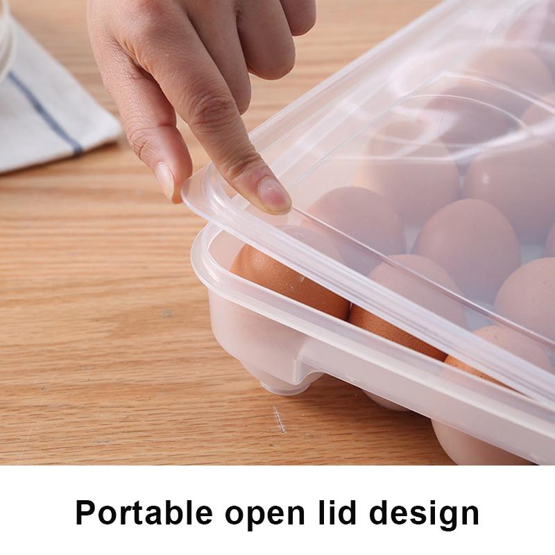 Large Capacity 10/20/30 Grids Plastic Fridge Egg Holder Freezer Tray Box Storage Container Case Kitchen Egg Organizer