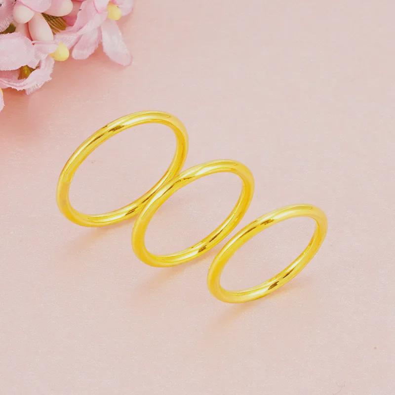 Smooth Ancient Brass Ring: Imitation Gold Sand Finish, Hot Sale Heritage Jewelry for Women