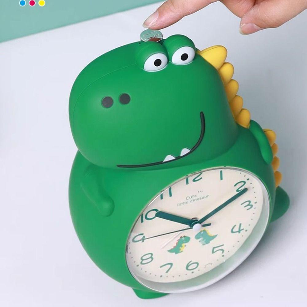 Dinosaur Shaped Electronic Desk Clock Cartoon Tabletop Clock Bedside Clocks  Time Management Tool