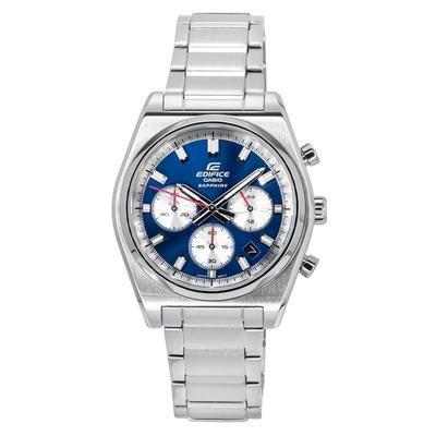 Edifice Analog Chronograph Stal nierdzewna Niebieska tarcza Kwarcowy zegarek męski EFB-730D-2AV 100M