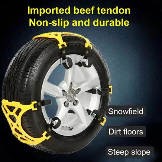 Car Snow Tire Cha Mud Tyre Wheels Thick Anti-Skid Belts Portable Tire Cha