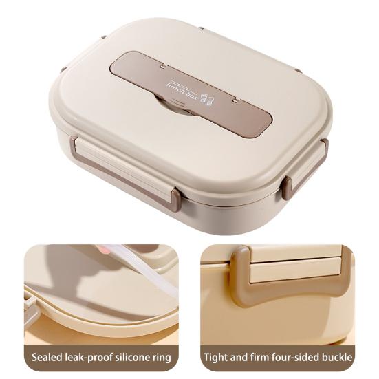 Insulated Lunch Box with Compartments Easy To Clean Stainless Steel Lunch Container Reusable Bento