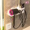 Hair Dryer Holder Wall Mounted Hair Straightener Dryer Stand Bathroom Organizer Shelves Washroom Organization Shelves