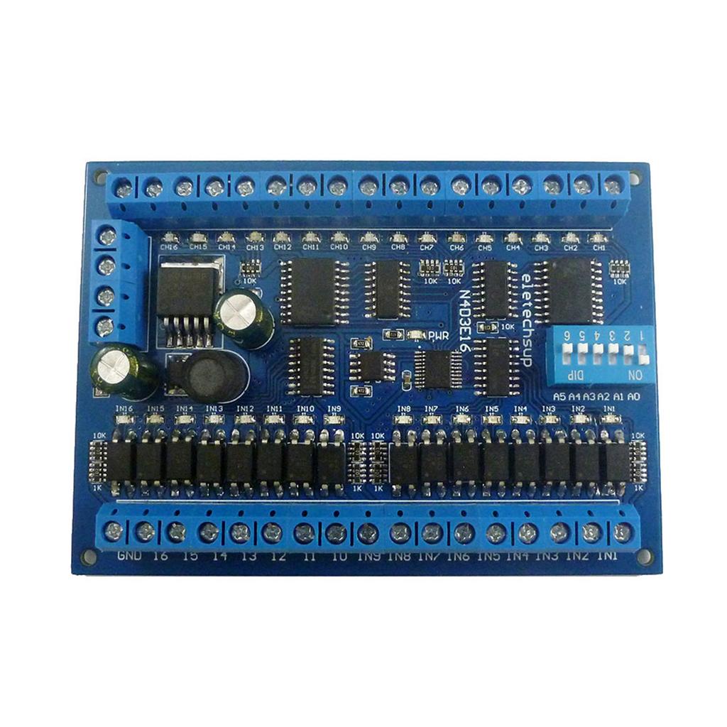 Flame-Retardant RS485 Remote Control Modules 16In and Out Expansion Board for Security Monitoring ULN2803NPN Output