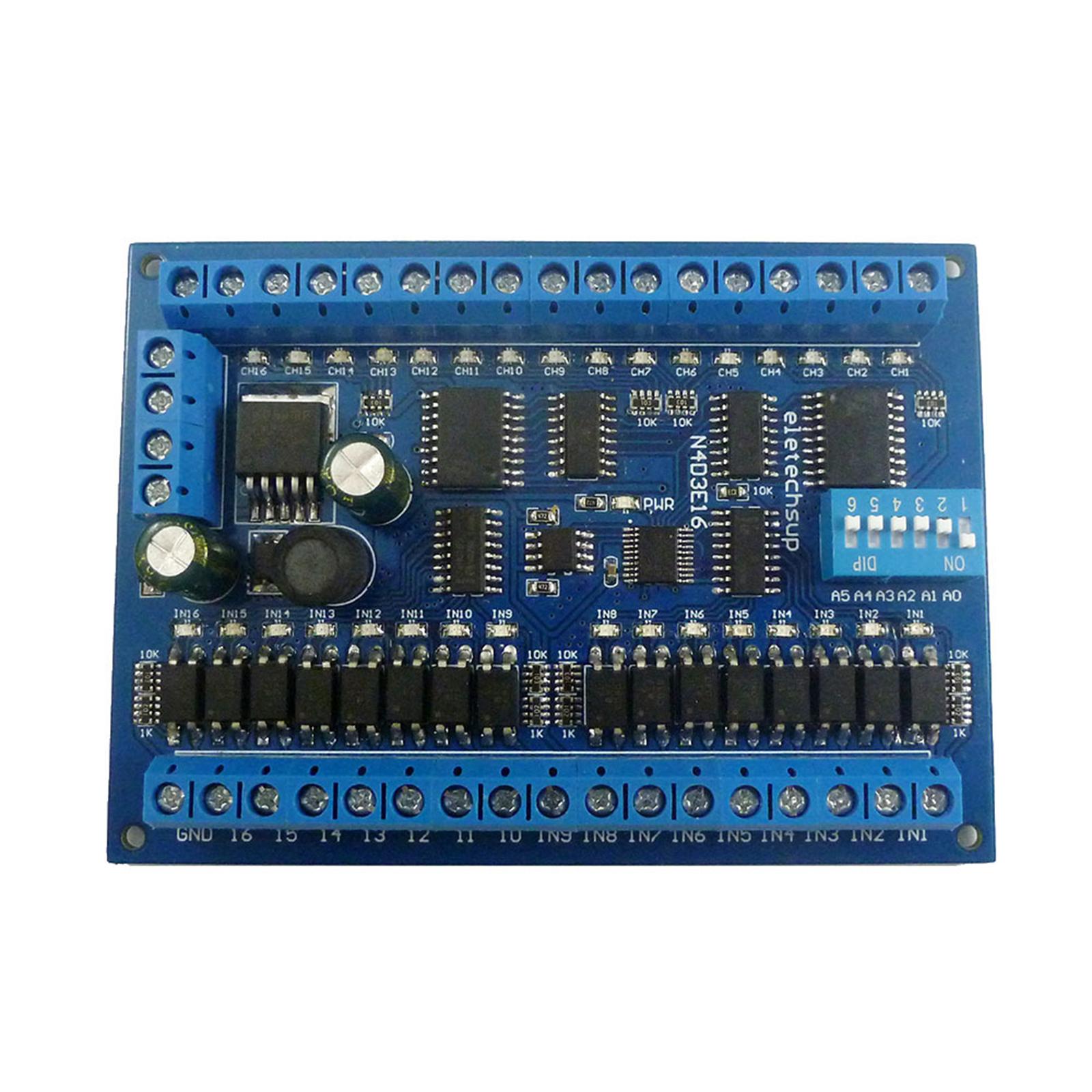 

Flame-Retardant RS485 Remote Control Modules 16In and Out Expansion Board for Security Monitoring ULN2803NPN Output
