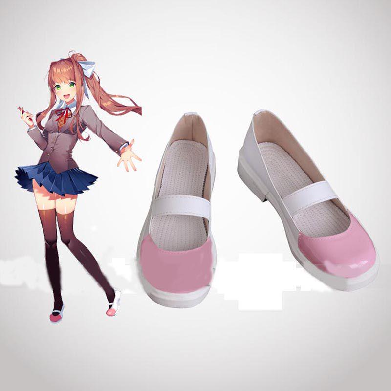 Hochwertige Doki Doki Literature Club Monika Cosplay-Schuhe für Damen