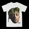 Juice Wrld Weißes Baumwoll-T-Shirt Hip Hop Streetwear Lässig Unisex Kurzarm
