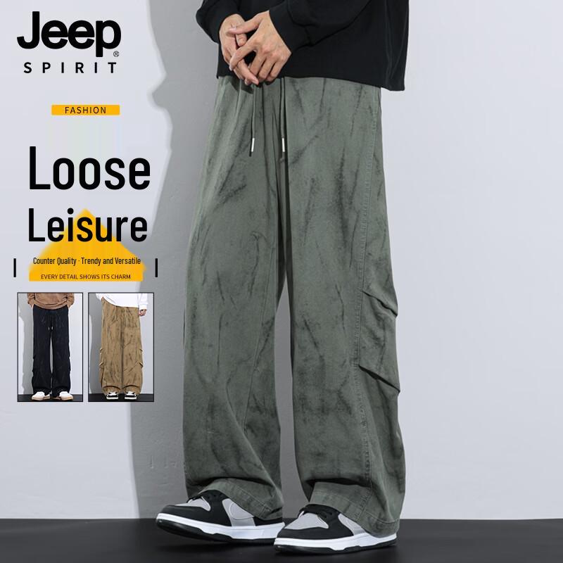 

JEEP SPIRIT Men s Loose Straight-Leg Cargo Pants L