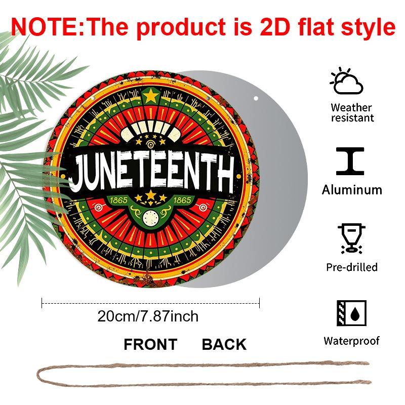 2D Flat Aluminum Wall Hangings with A Juneteenth Theme Are Available in Various Sizes. Featuring African-inspired Patterns and Star Motifs, They Are