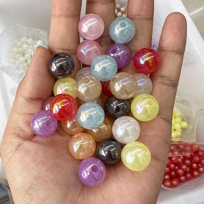 14mm schillernde Acryl-Gelee-Rundperlen für Handykettchen & Schmuckherstellung