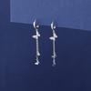 S925 Silver Butterfly Tassel Earrings Women Elegant Simple Ear Jewelry