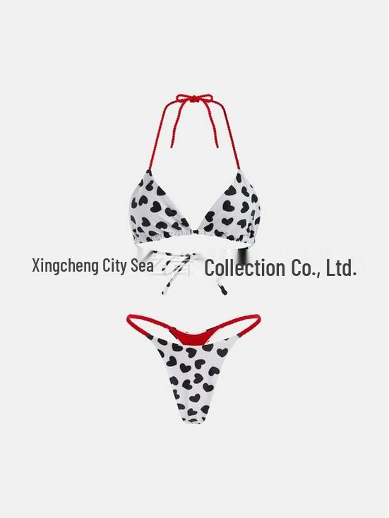 European & American New Braided Triangle Thong Bikini Set