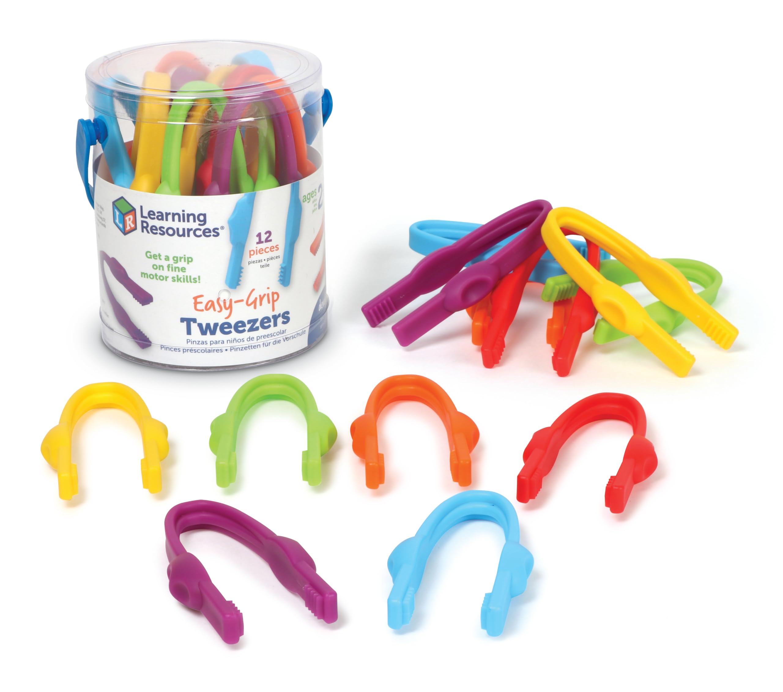 

Learning Resources Tweezers Set of 12 Toddler Toys Fingertip Training Hand Exercise LER2965 Genuine Product Easy-Grip