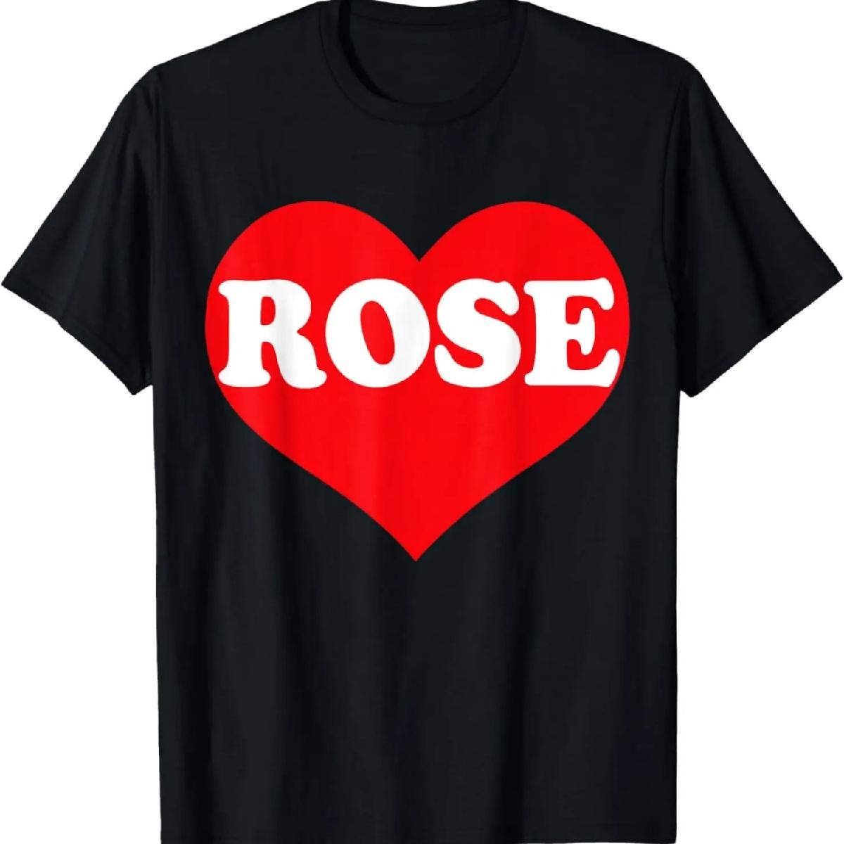 I Heart Rose, I Love Rose Custom T-Shirt XXXXXL разноцветный