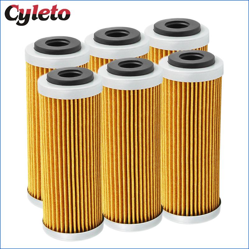 4/6pcs Cyleto Motorcycle Oil Filter for KTM SX SXF 250 EXC 350 450 505 400 530 for Husaberg FE250 FE350for Husqvarna FC FX FE FS