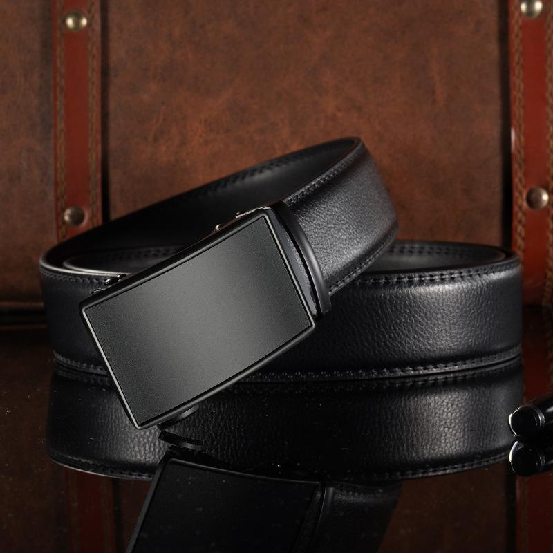 New Belt  Genuine Leather Belt  Automatic Buckle  Cowhide Trousers  Belt  Business Casual  Simple  Middle Aged and Young Belt  Men