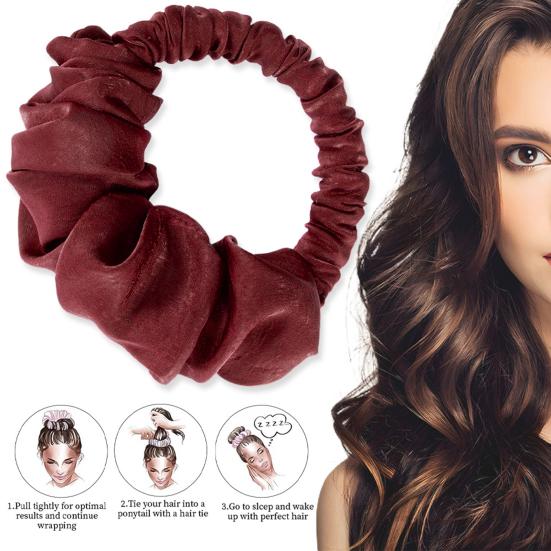 No Heat Hair Curler Women Overnight Sleeping Hair Curling Scrunchie Soft Hair Roller Strap Long Medium Hair Curls Styling Tool