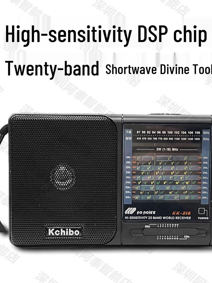 

High-Sensitivity 20-Band All-Band Multi-Band Radio with Large Battery and DSP FM/AM/Shortwave Radio Only