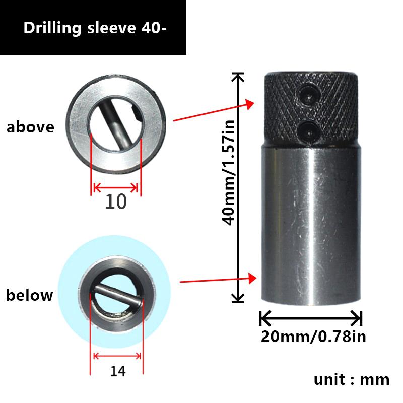 1Pc Woodworking Drill Row Cross Sleeve Clamp Base For Wood Drill Bit On Drilling Rig Wood Collet Chuck 20X40L/20X45L