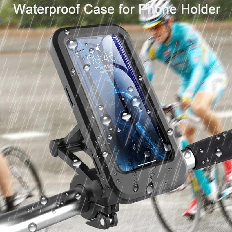 360°Rotation Adjustable Waterproof Motorcycle Phone Mount Cell Phone Holder for Motorcycle Bike Handlebars with Touch Screen