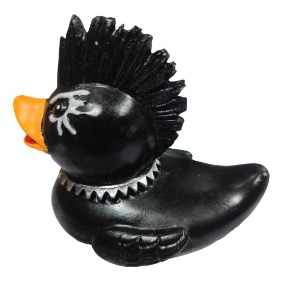 Punk Duck Figurine Gothic Deathrock Duck Model Resin Statue Ornament Black Figure Sculpture Toy