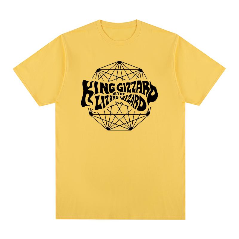 King Gizzard the Lizard Wizard Vintage T-Shirt Australische Rockband Baumwolle Herren T-Shirt Neues TEE T-SHIRT Damen Oberteile