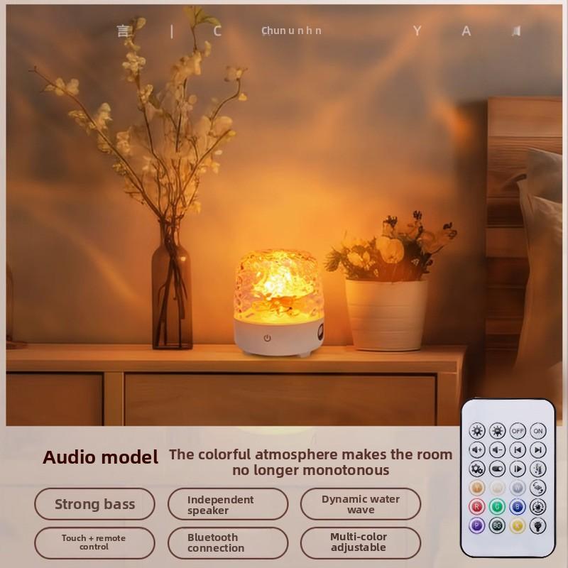 

Чуньян Инс Спальня Bluetooth Аудио Волна Воды Свет Атмосферный Свет для Комнаты Школы Романтический Динамик Прикроватный Ночник 3W