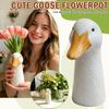 Keramik-Entenkopf-Vase Dekorative Tierförmige Blumentopf für Trockenblumen und Tischdekoration für den Innenbereich