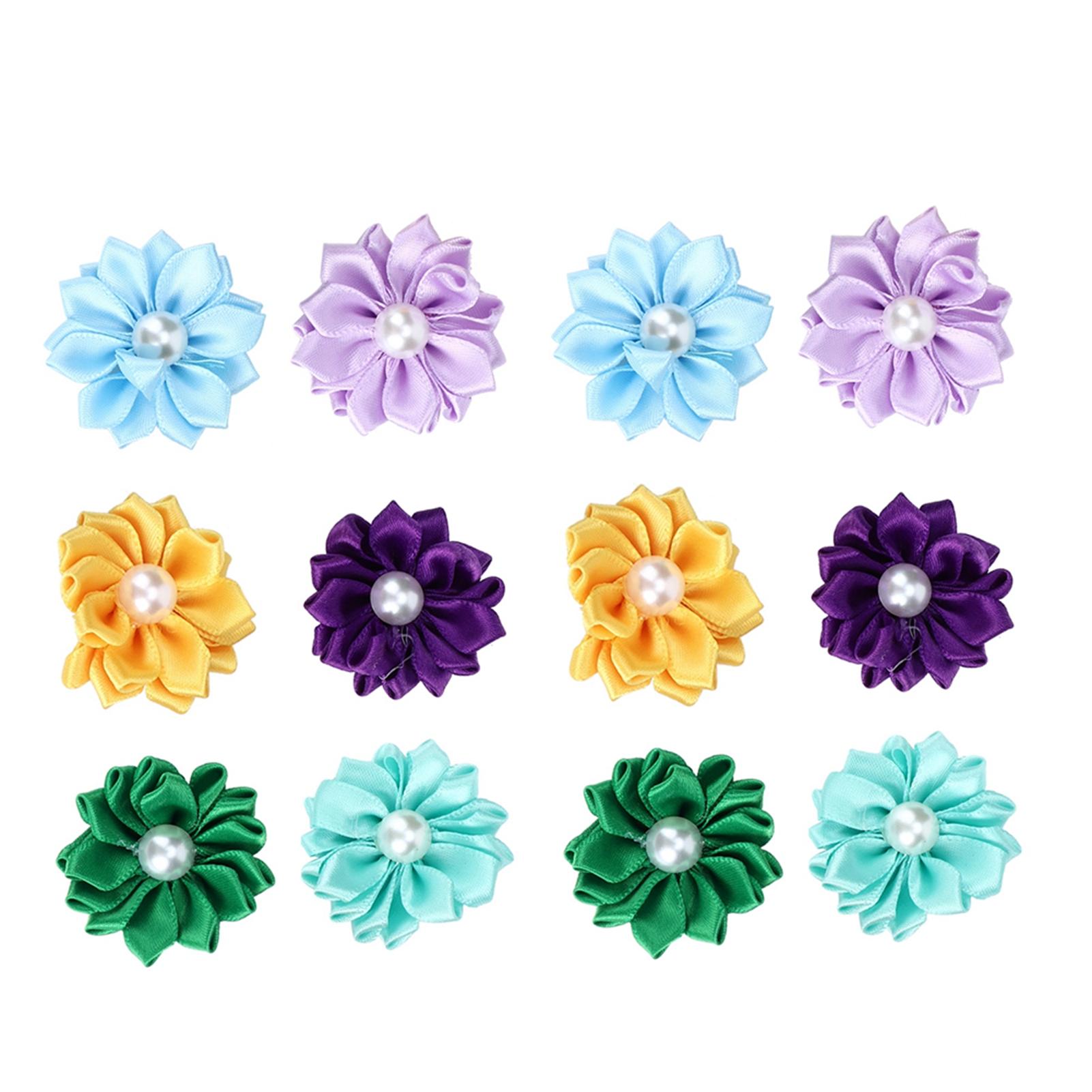 

30Pcs Pet Multicolor Flower Hair Bows Grooming Accessories for Cat Medium Small Dog